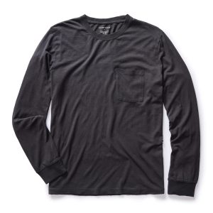 The Cotton Hemp Long Sleeve Tee in Charcoal