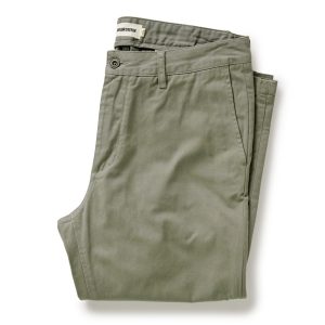The Slim Foundation Pant in Organic Smoked Olive