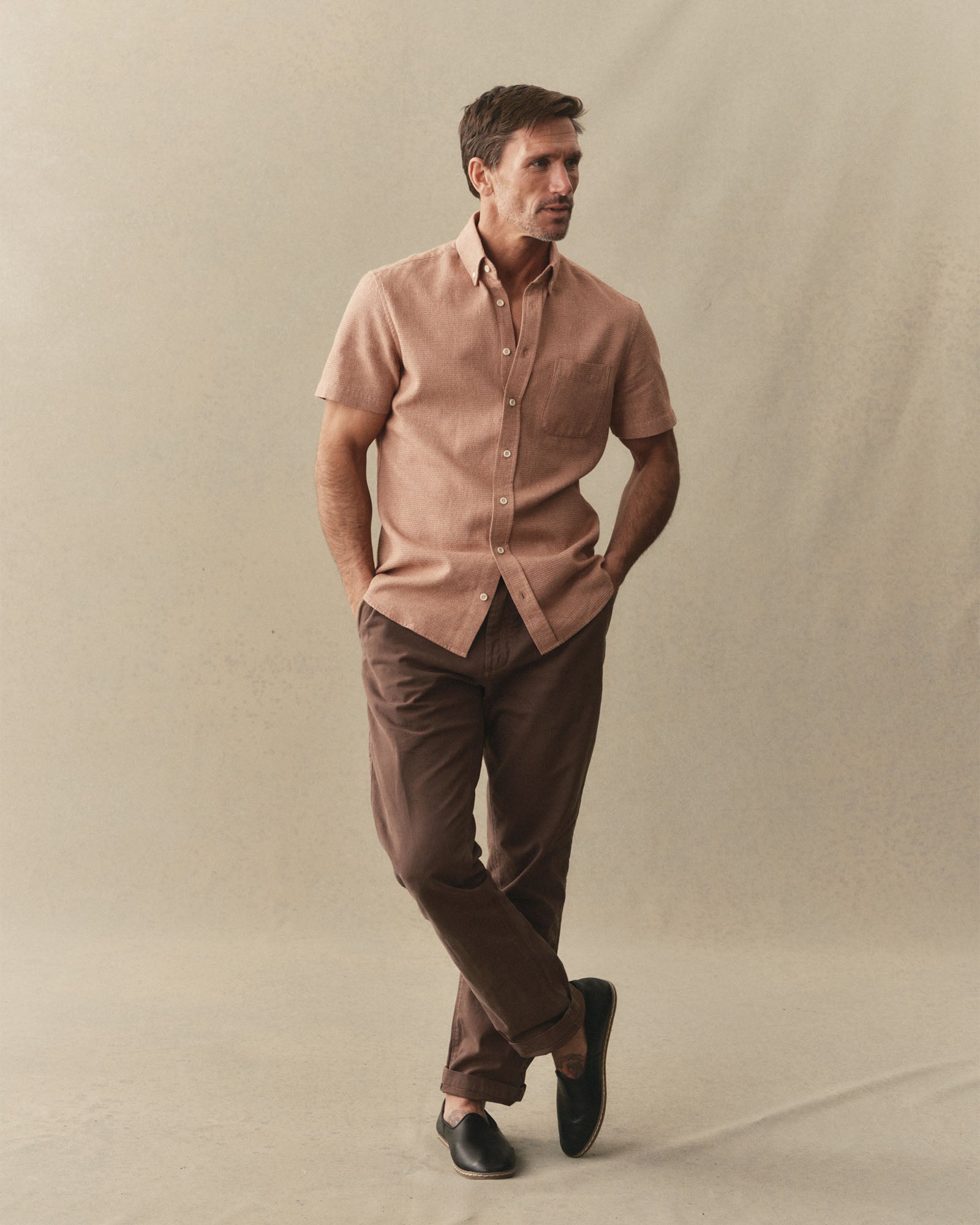 The Short Sleeve Jack in Desert Twist Waffle - Image 3