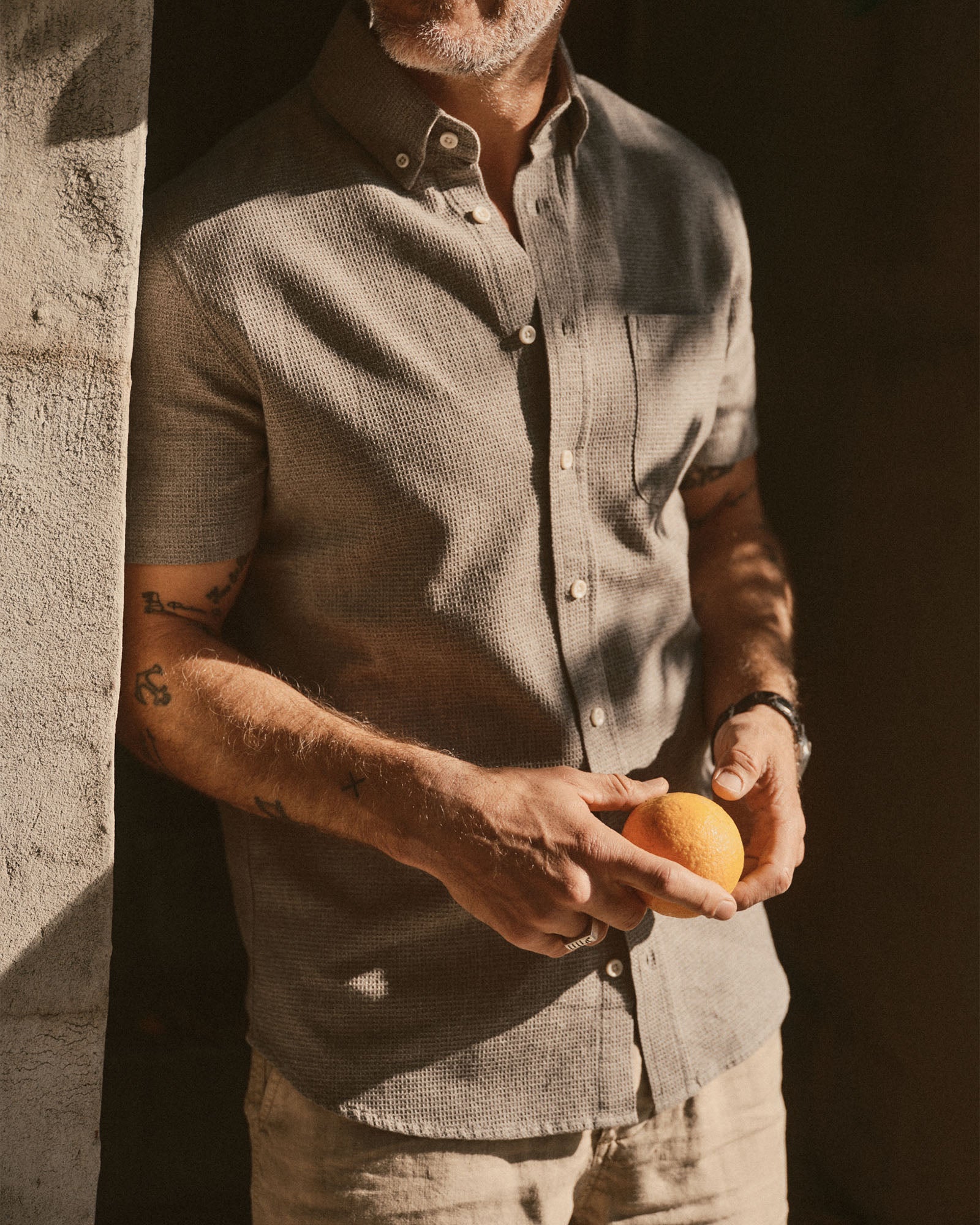 The Short Sleeve Jack in Fern Twist Waffle - Image 2