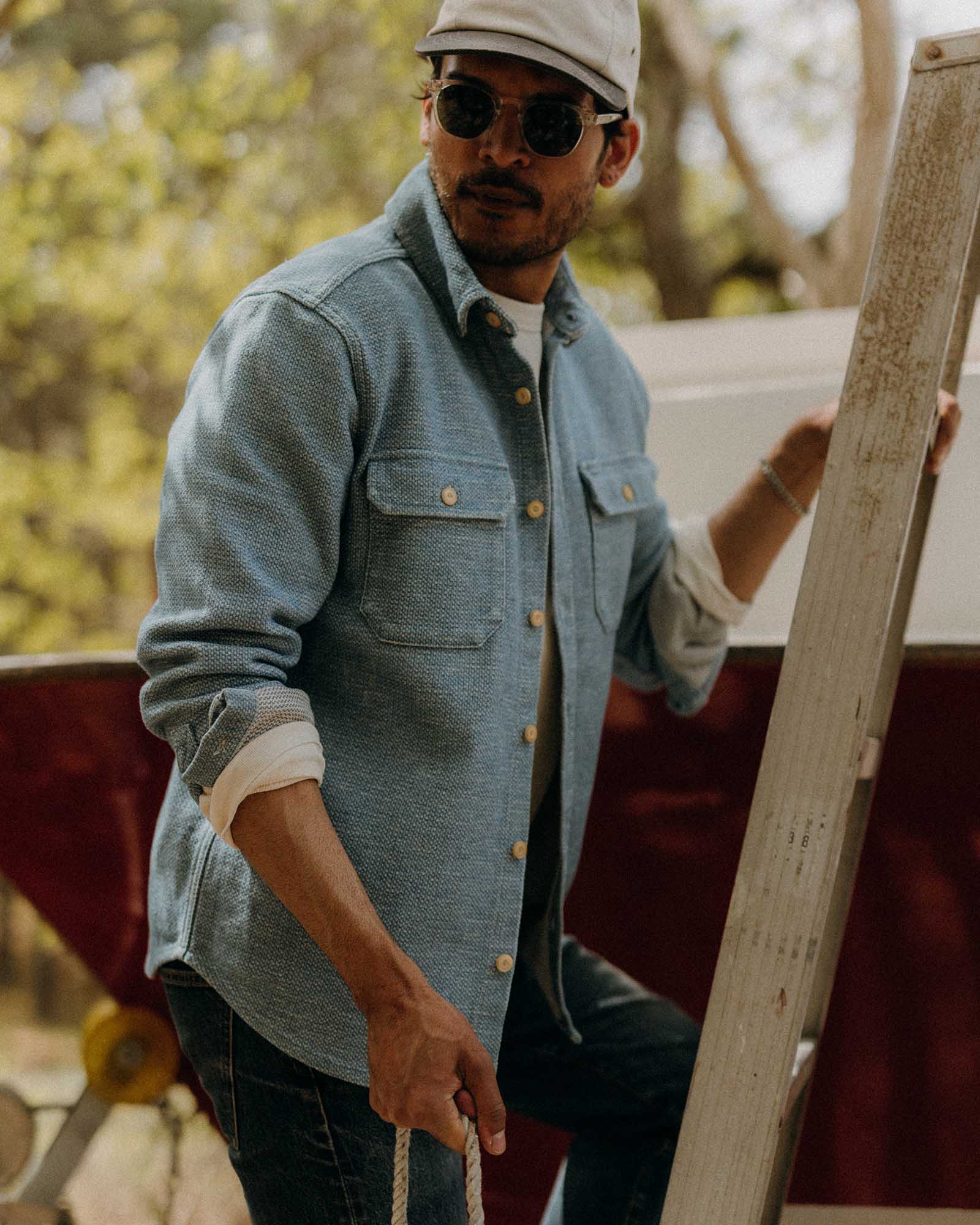 The Division Shirt in Washed Indigo - Image 2