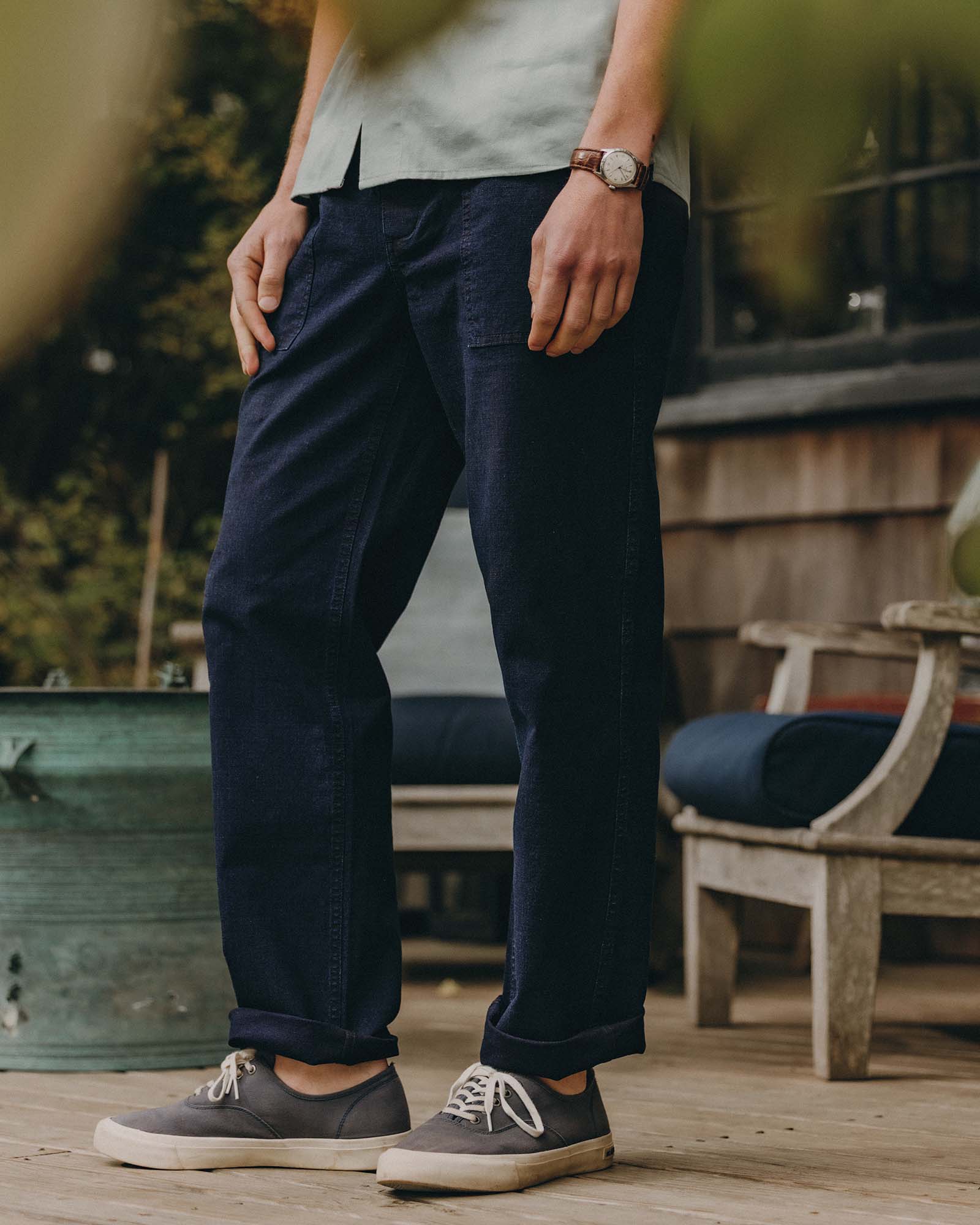 The Breakwater Pant in Rinsed Indigo Ripstop - Image 2
