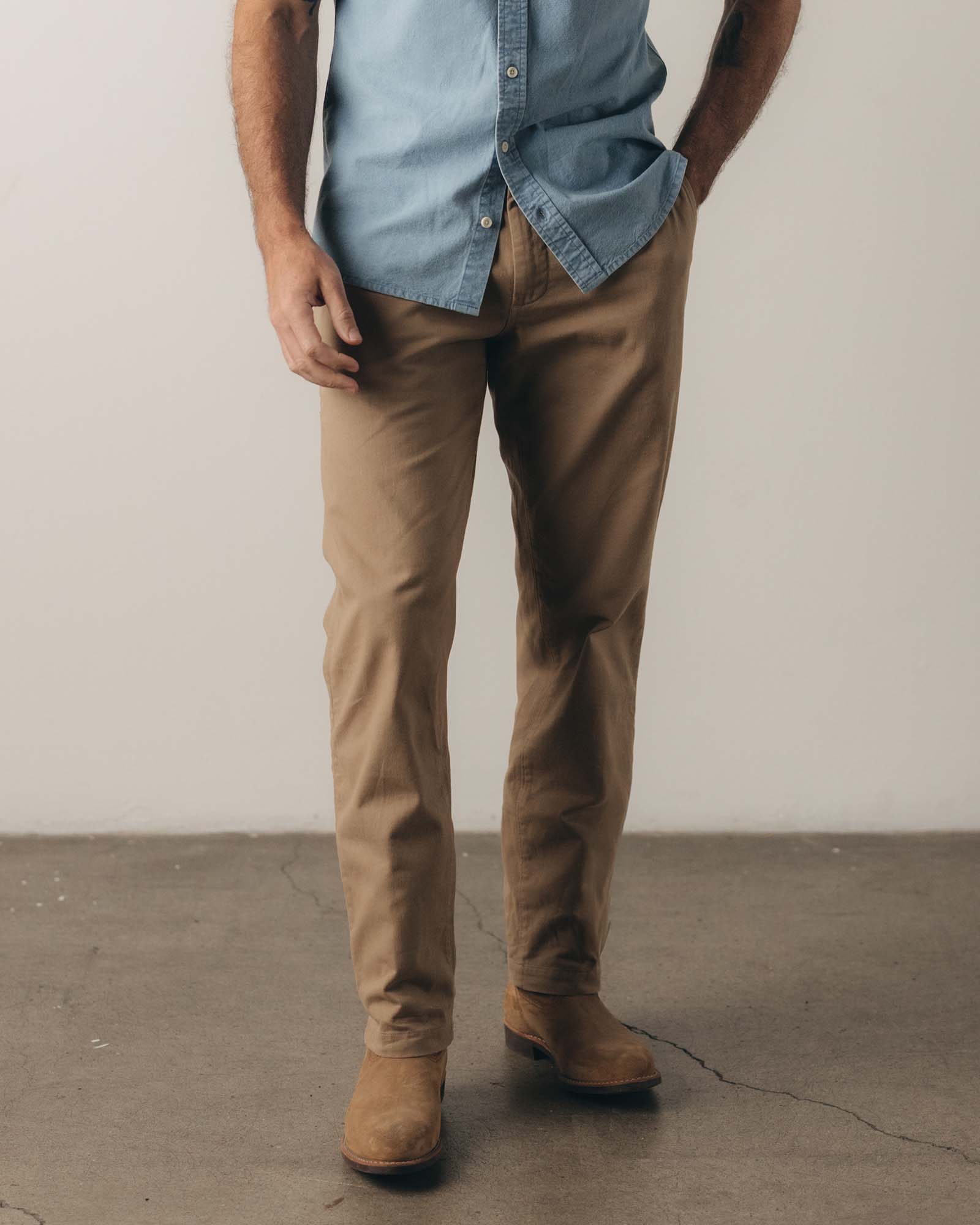 The Democratic Foundation Pant in Organic Khaki - Image 2