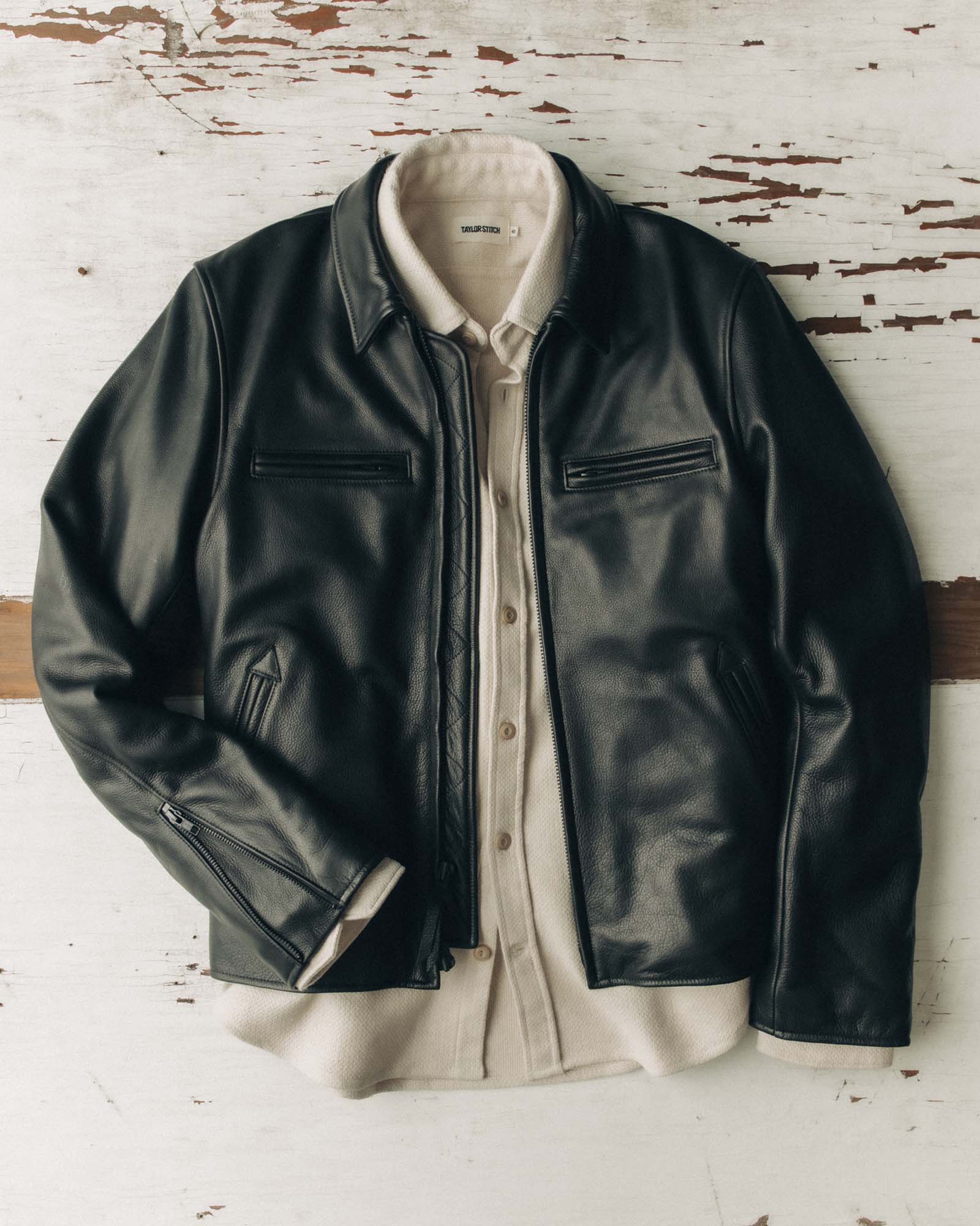 The Moto Jacket in Black Steerhide - Image 2
