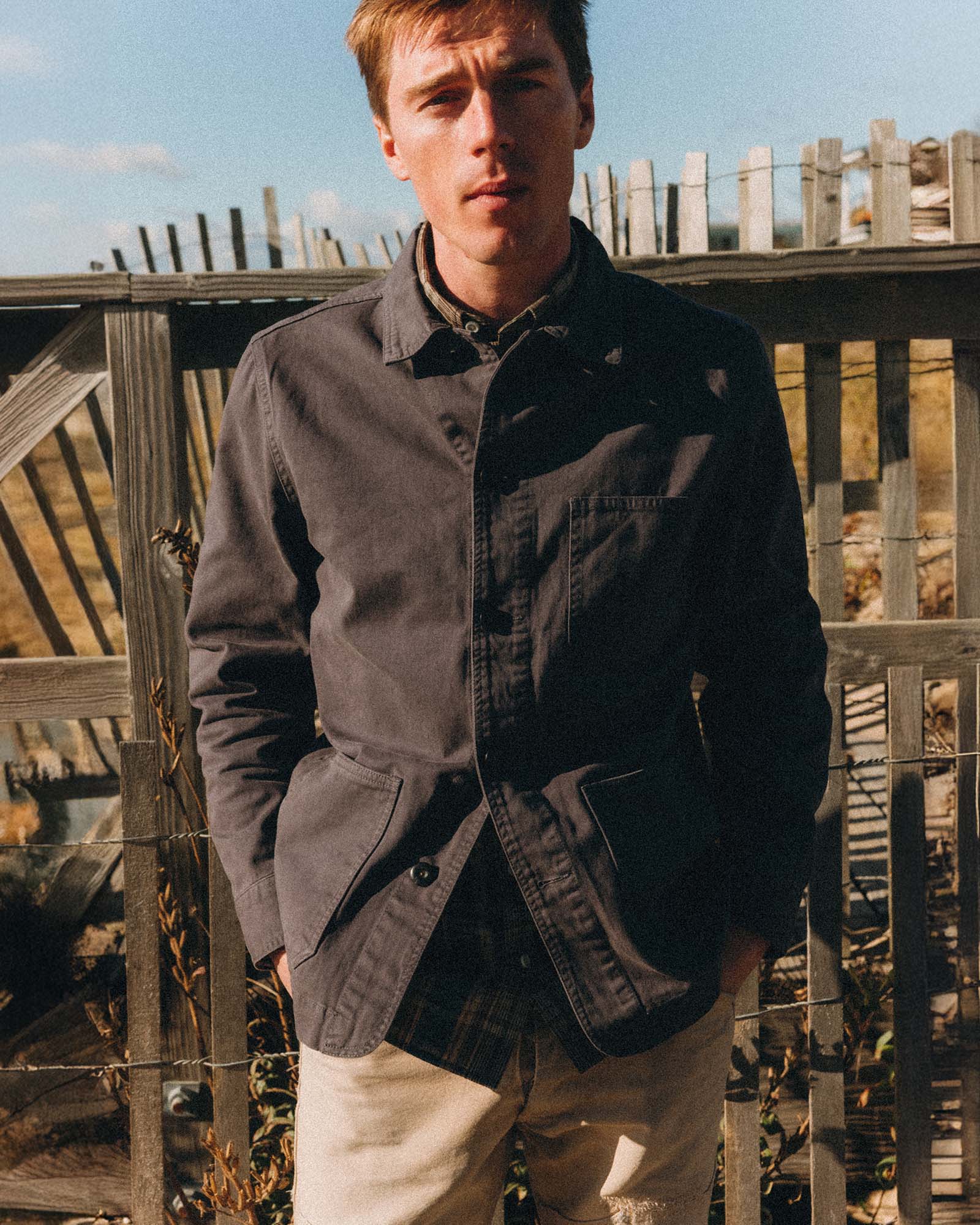 The Ojai Jacket in Organic Charcoal Foundation Twill - Image 2