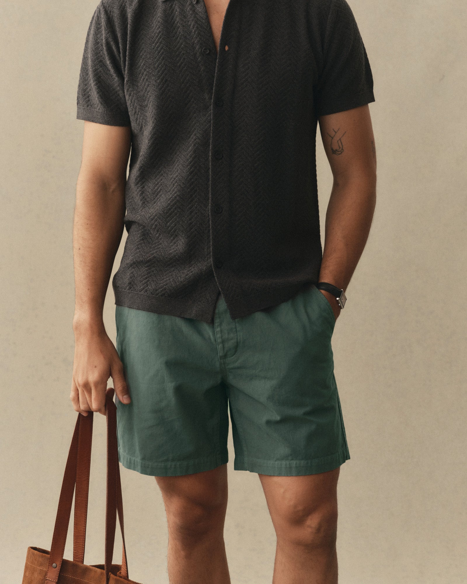 The Apres Short in Organic Deep Sea Foundation Twill - Image 2