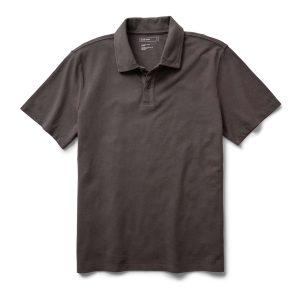 The Cotton Hemp Polo in Asphalt Pique
