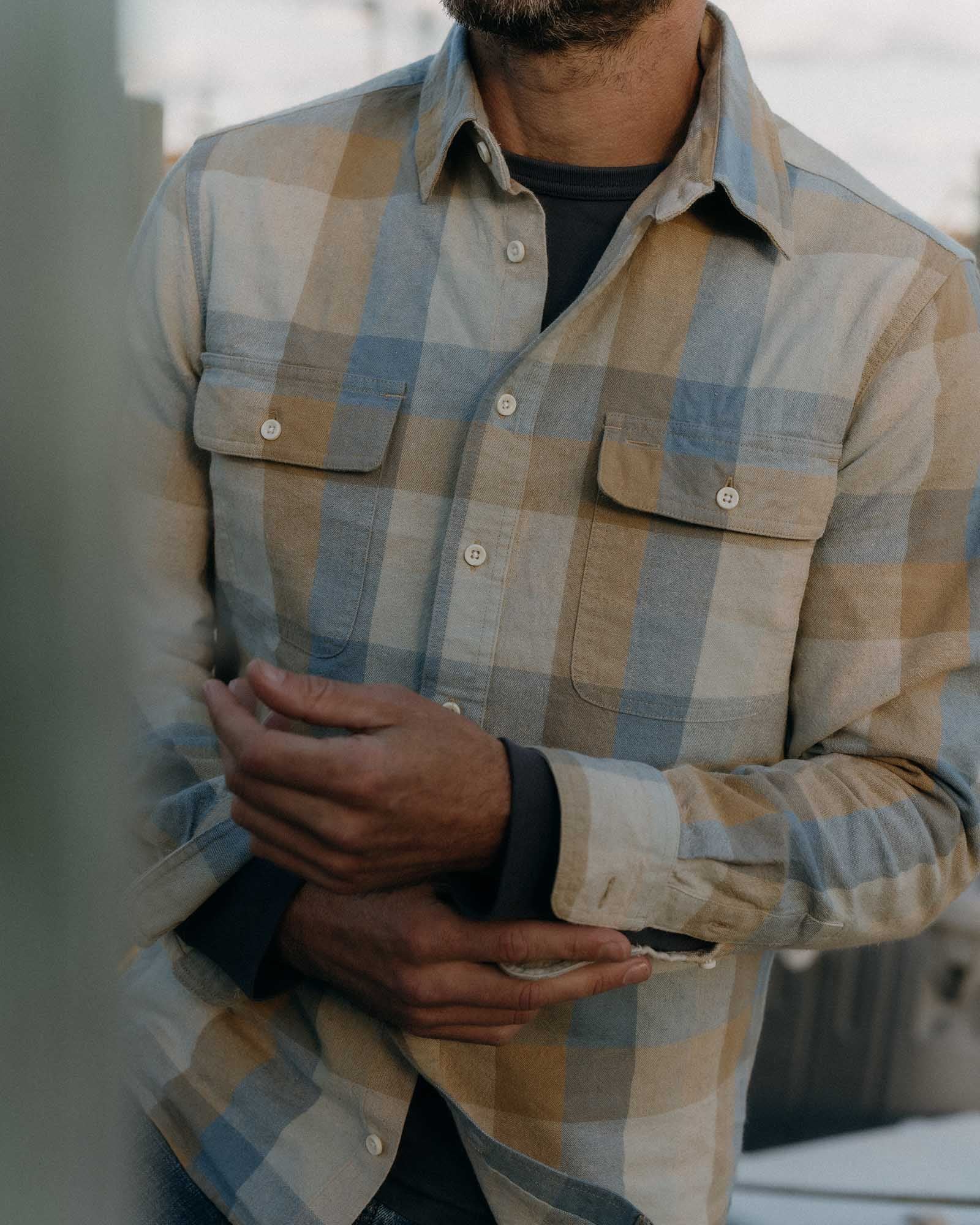 The Craftsman Shirt in Blue Sky Check - Image 2
