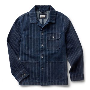 The Fremont Jacket in Rinsed Indigo Dobby Denim