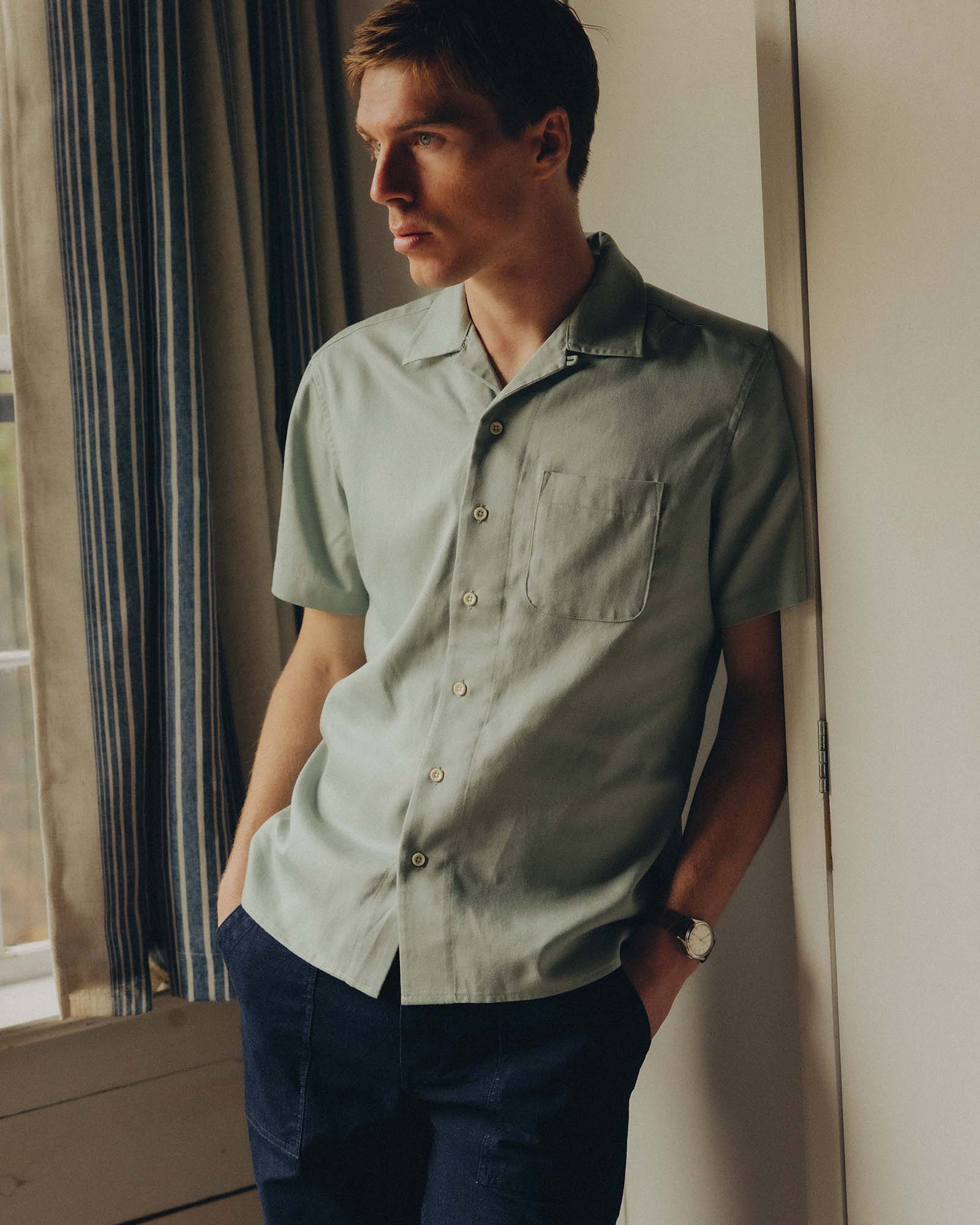 The Hawthorne Shirt in Surf Green - Image 2