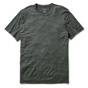 The Merino Tee in Heather Army