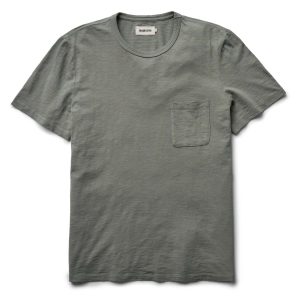 The Slub Tee in Smoked Olive