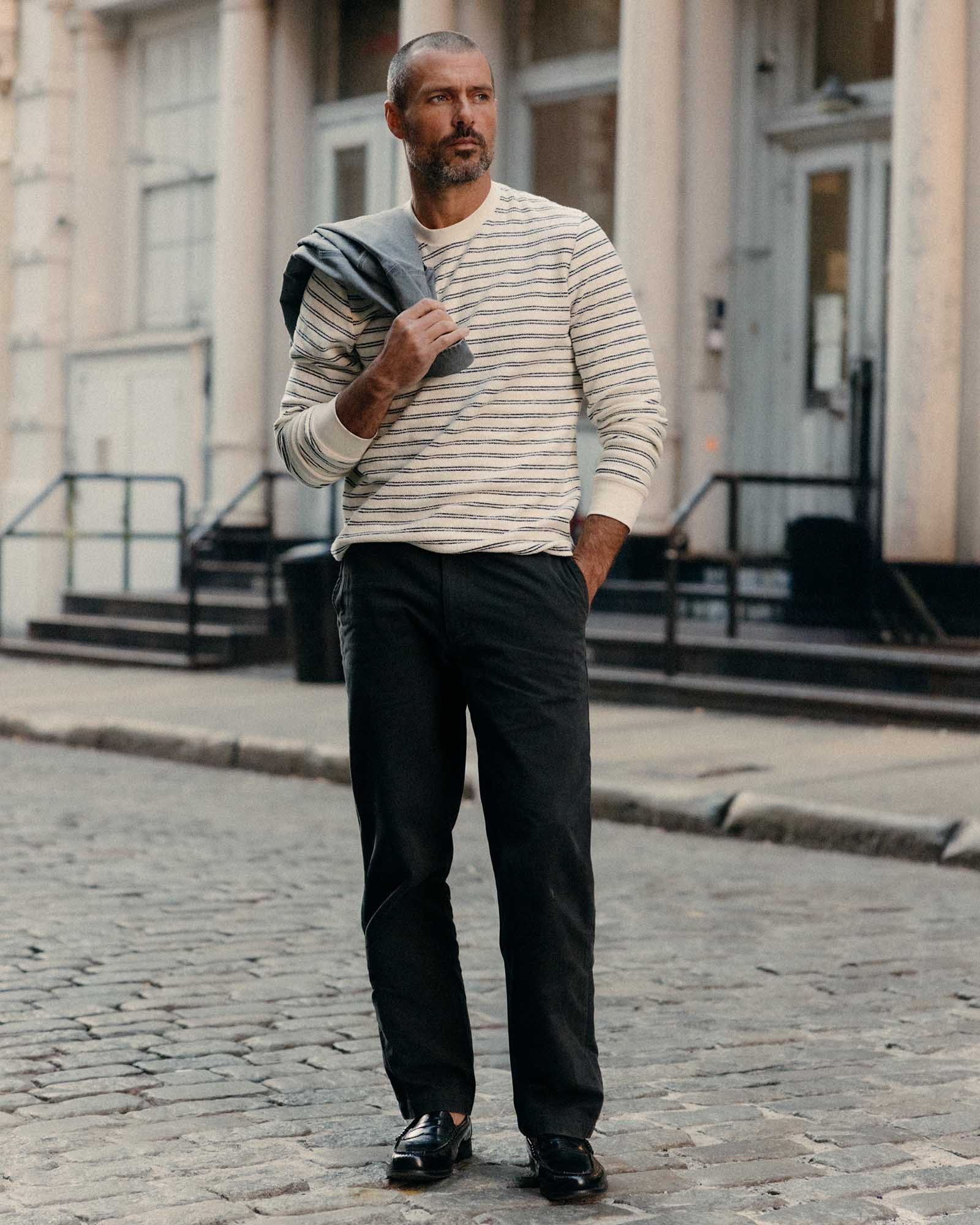 The Straight Foundation Pant in Organic Faded Black - Image 2