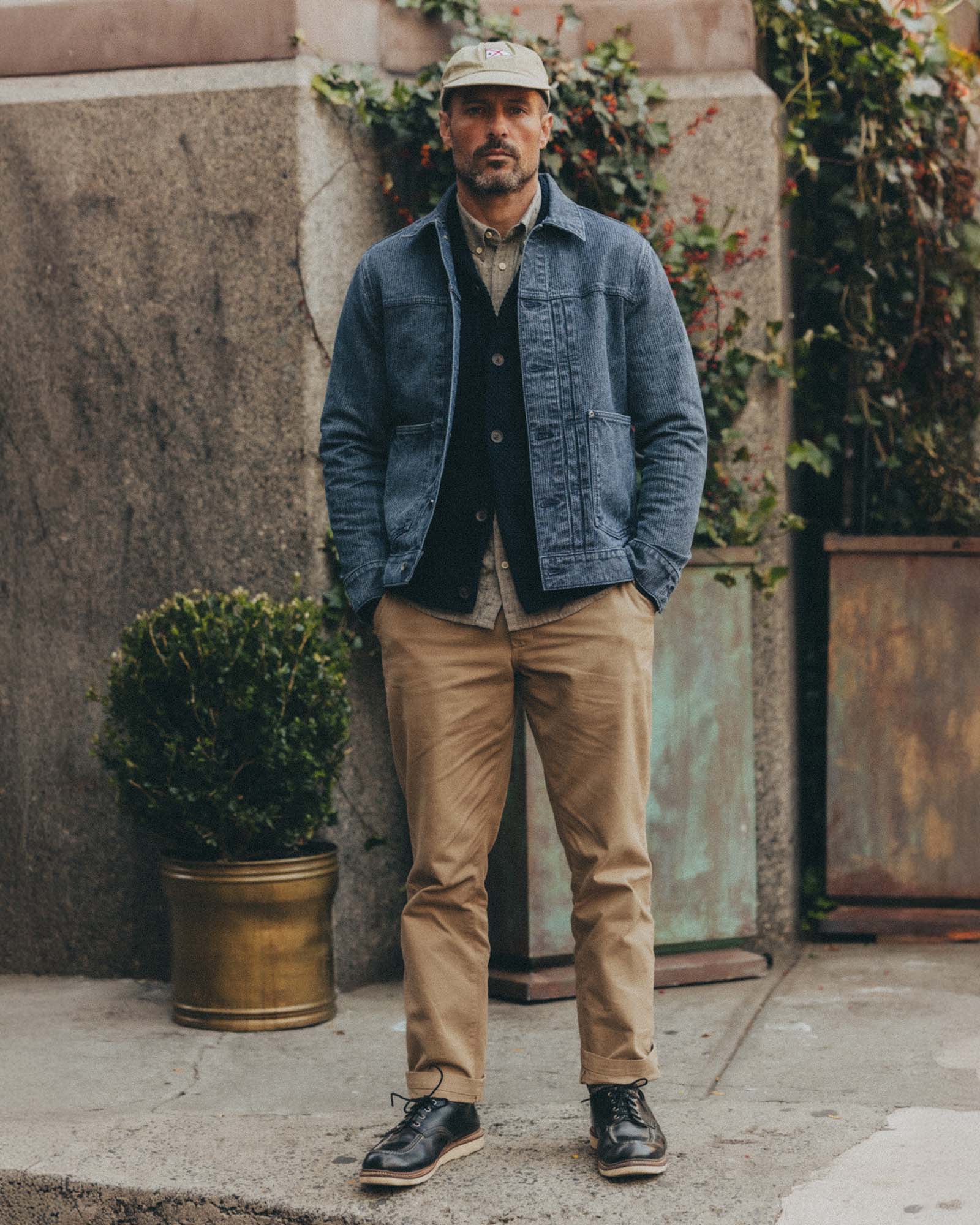 The Straight Foundation Pant in Organic Khaki - Image 2