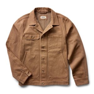 The Longshore Jacket in Tobacco Chipped Canvas