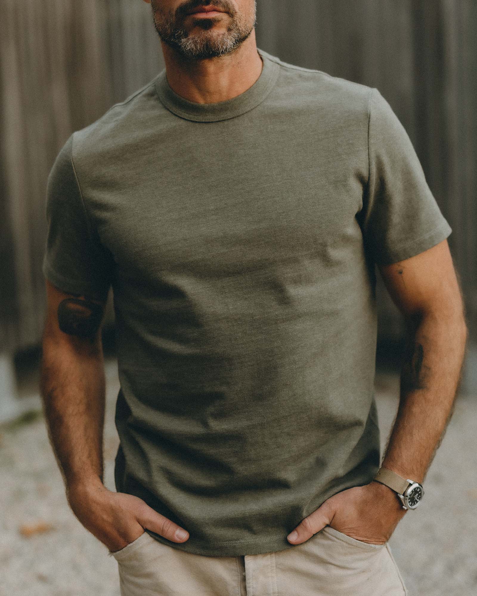 The Organic Cotton Shop Tee in Army Twist - Image 2