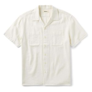 The Conrad Shirt in Vintage White Linen
