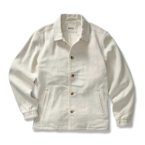 The Crew Jacket in Seeded Natural Sashiko