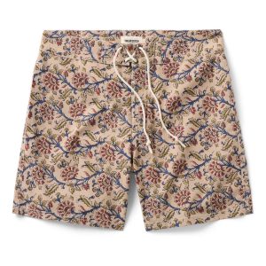 The Drift Board Short in Ivory Floral