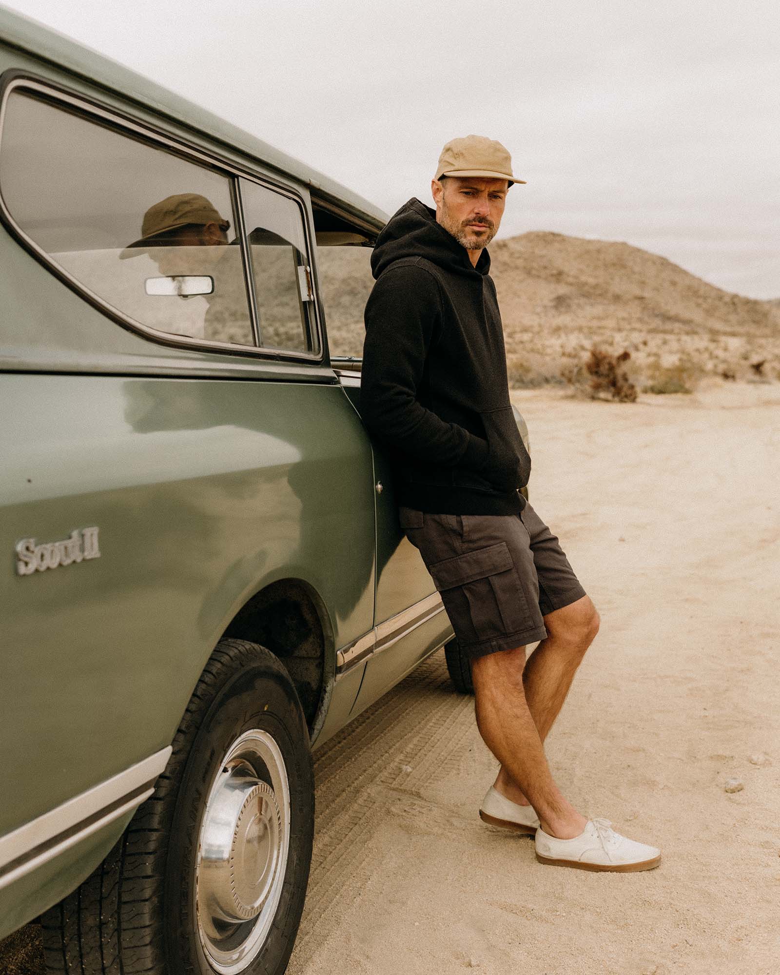 The Sunset Hoodie in Black Indigo Terry - Image 2
