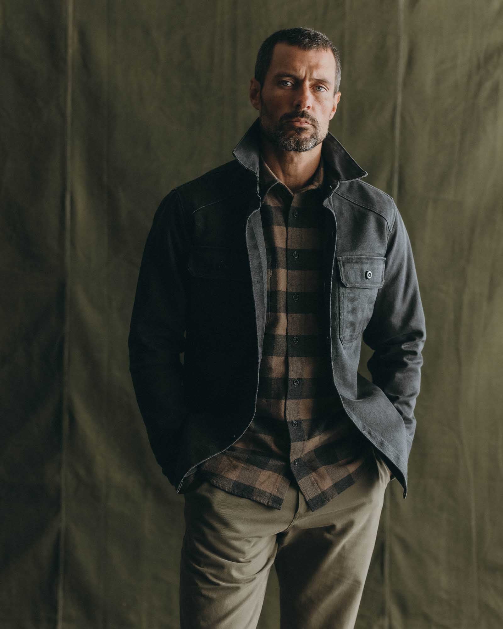 The Shop Shirt in Coal Chipped Canvas - Image 2