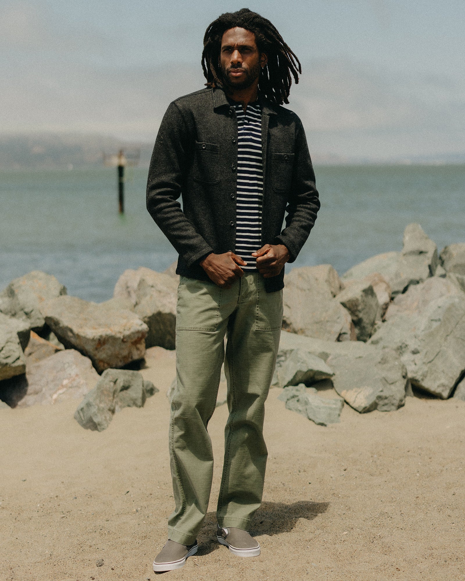 The Surplus Pant in Field Olive Reverse Sateen - Image 2