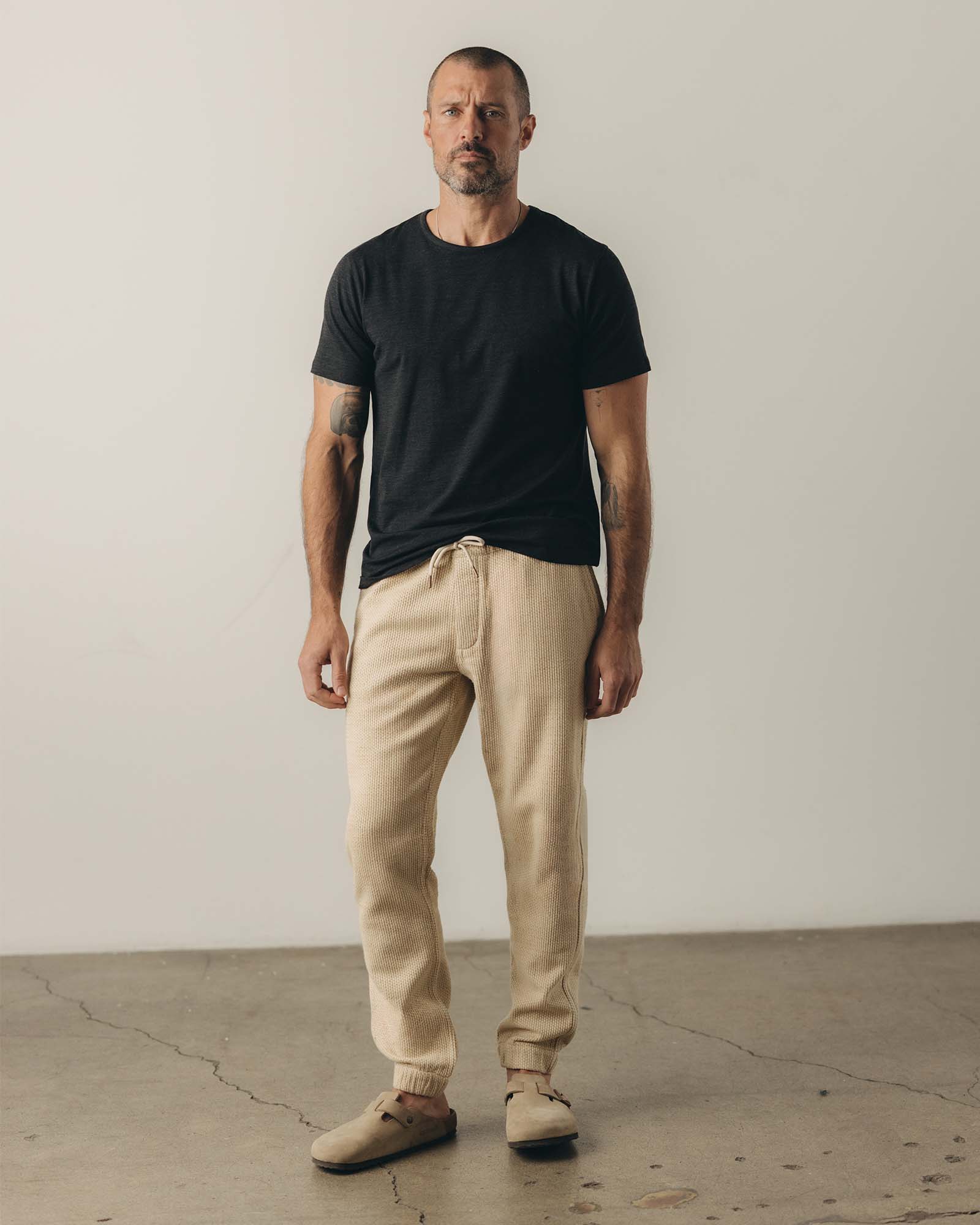 The Apres Pant in Natural Sashiko - Image 2