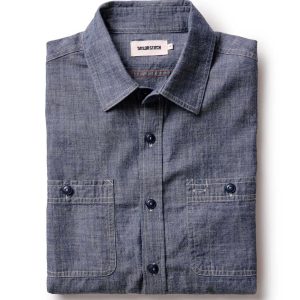The Foundry Shirt in Rinsed Indigo Chambray