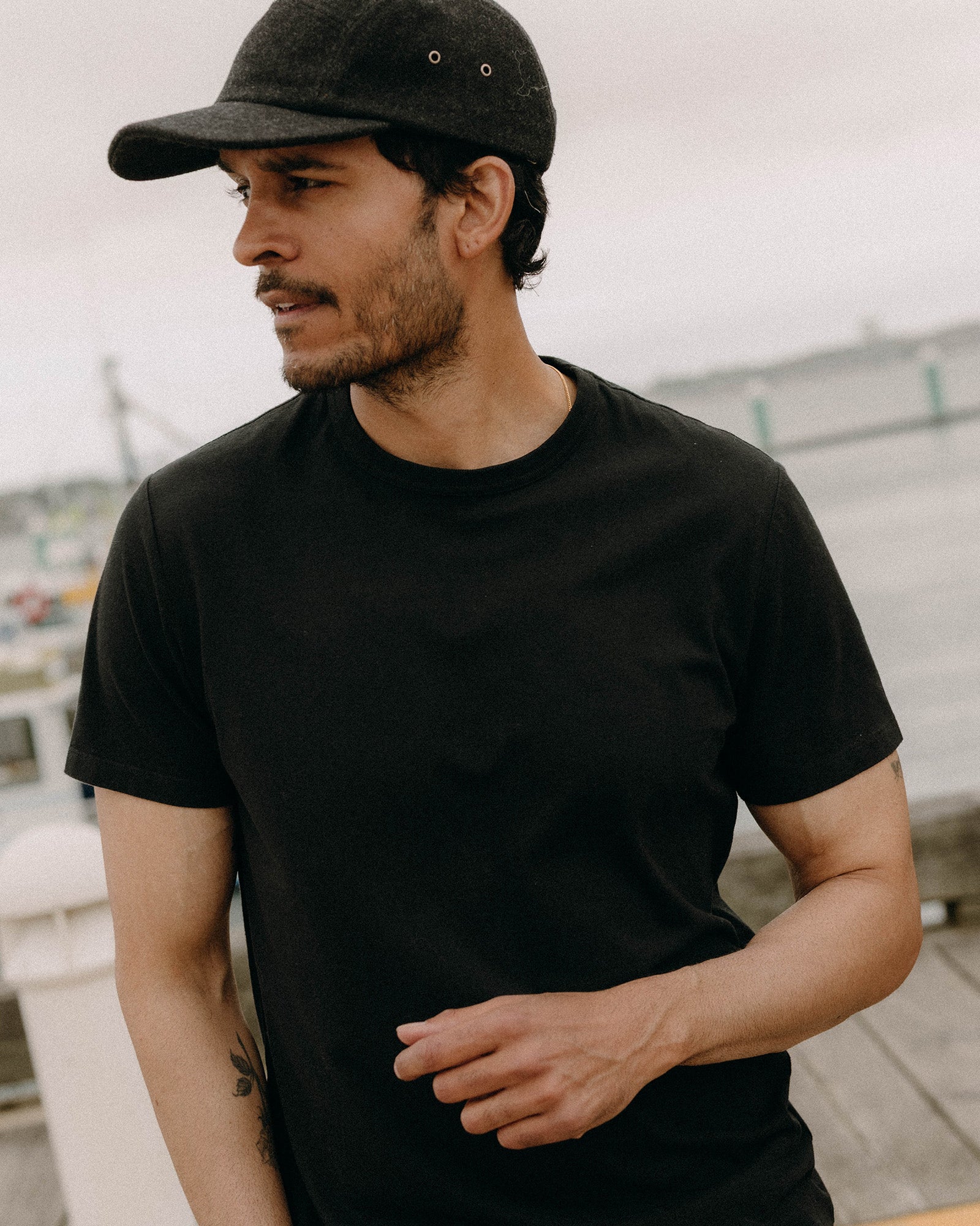 The Organic Cotton Tee in Black - Image 2