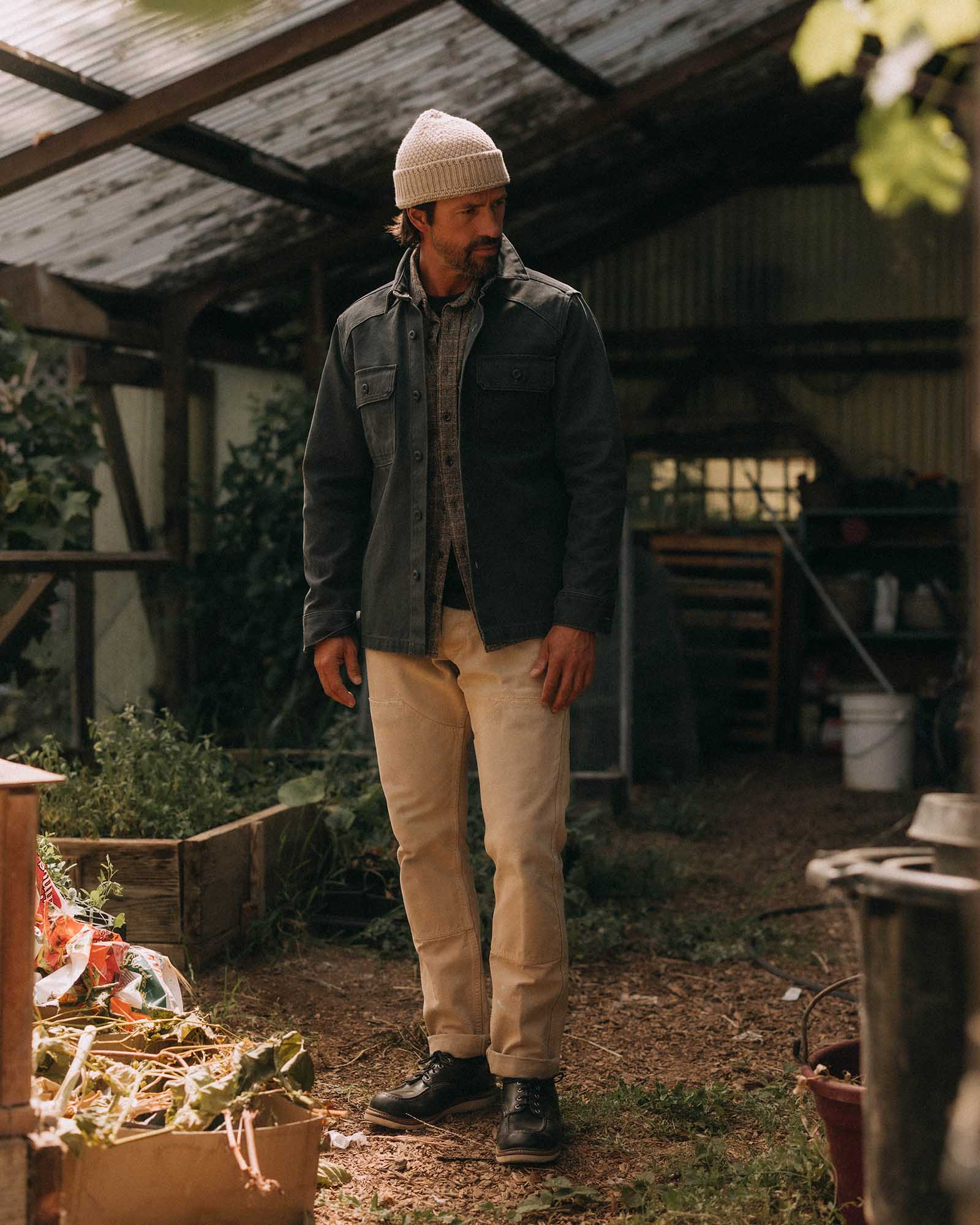 The Shop Shirt in Navy Chipped Canvas - Image 2