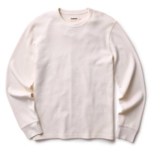 The Organic Cotton Crew in Vintage White Waffle