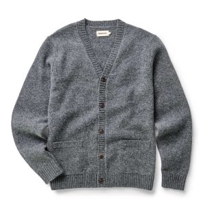 The Eastmoor Cardigan in Heather Graphite Wool