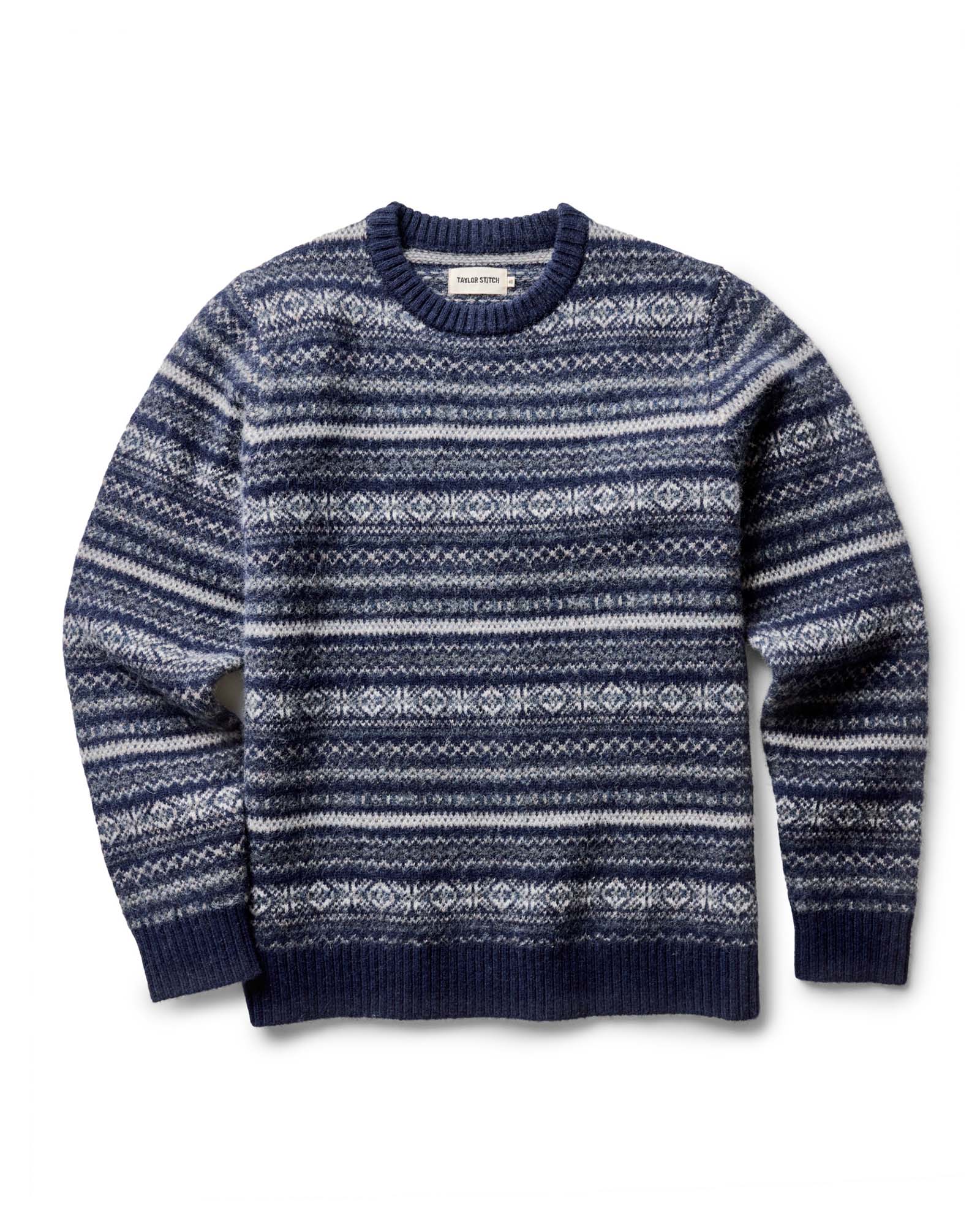 The Eastmoor Sweater in Navy Fair Isle Wool