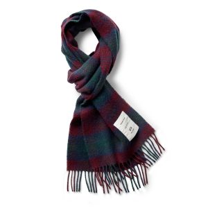 The Fireside Scarf in Currant Plaid