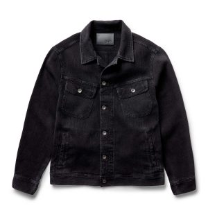 The Long Haul Jacket in Black Indigo Waffle