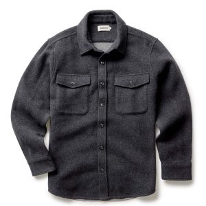 The Maritime Shirt Jacket in Heather Charcoal Wool