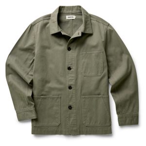 The Ojai Jacket in Organic Smoked Olive Foundation Twill