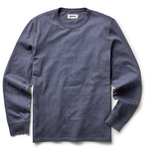 The Organic Cotton Long Sleeve Tee in Navy