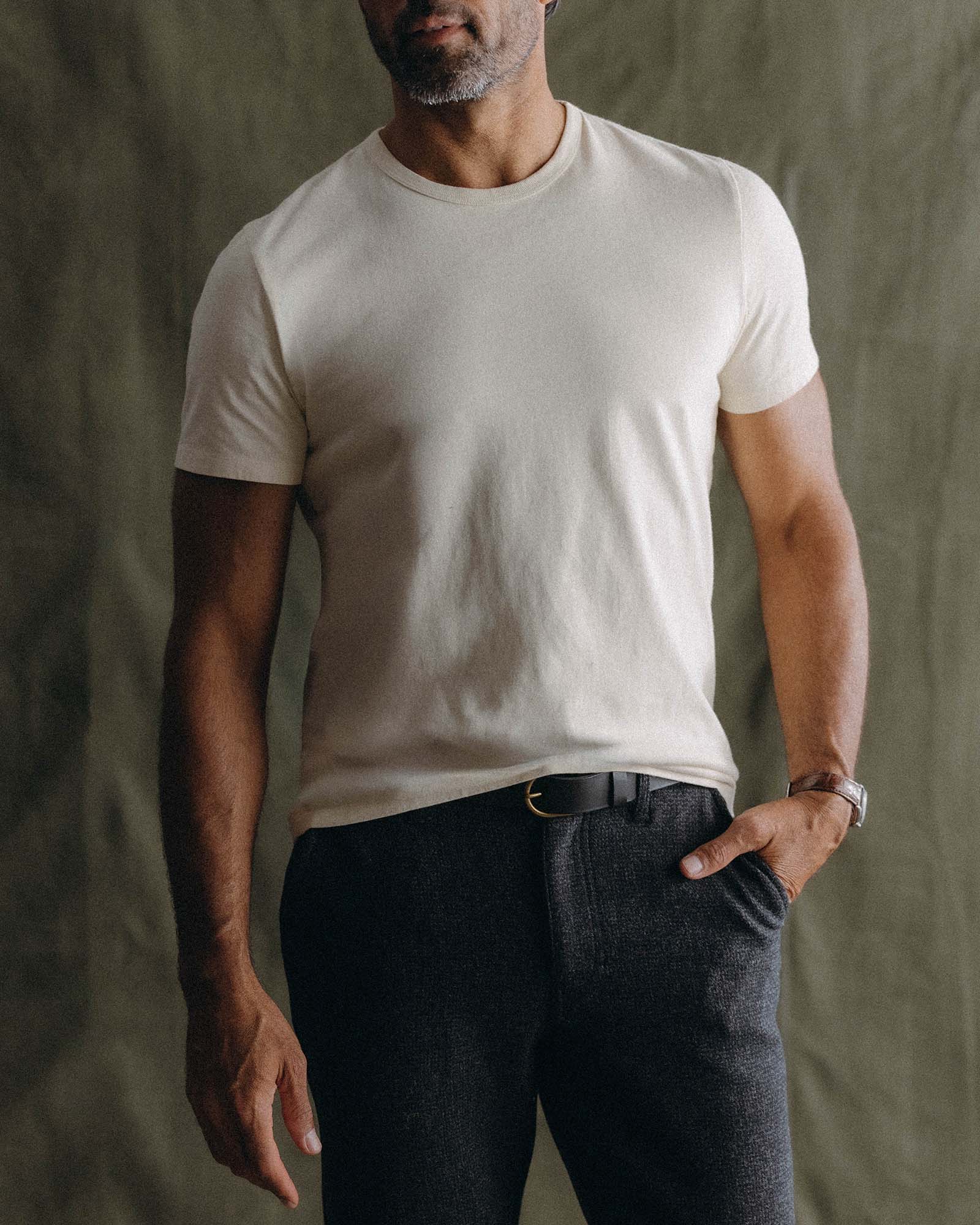 The Organic Cotton Tee in Vintage White - Image 2